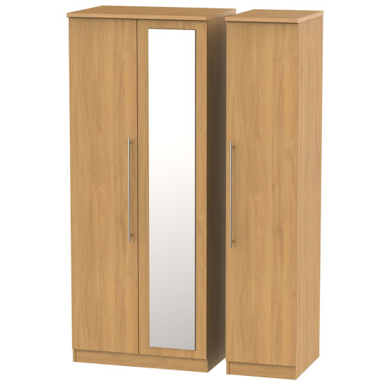 Harlech 3 Door Mirrored Wardrobe